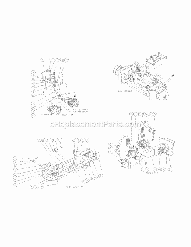 Hydro Hose And Pump Assembly Diagram and Parts List for M72-CT 53AB5JEZ750 Cub Cadet Sprayer